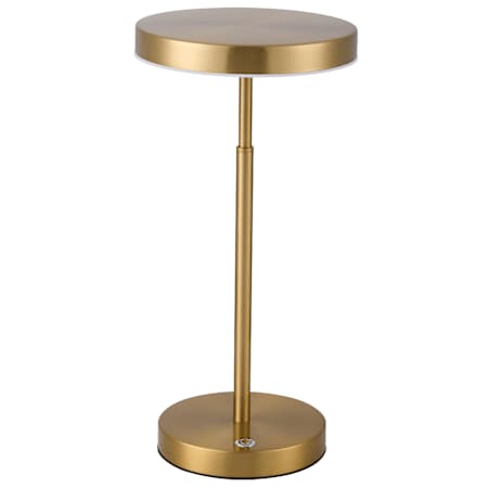 Dainolite Francine 16" Tall LED Buffet Table Lamp Aged Brass / White