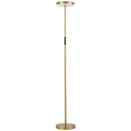 Dainolite Francine 54" Tall LED Torchiere Floor Lamp Aged Brass / White
