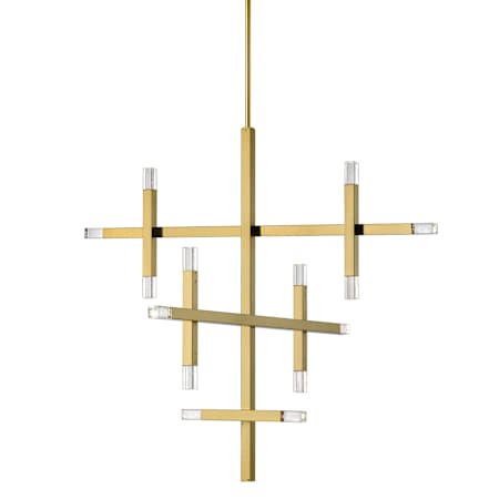 Dainolite Francesca 14 Light 36" Wide LED Abstract Chandelier Aged Brass