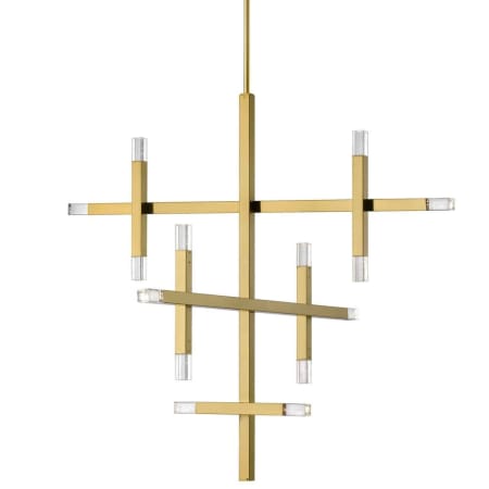Dainolite Francesca 14 Light 36" Wide LED Abstract Chandelier Aged Brass
