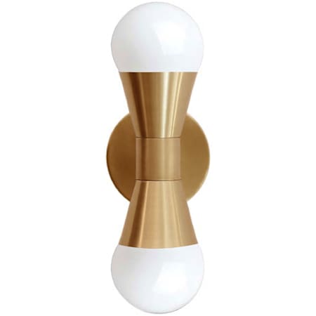Dainolite Fortuna 2 Light 8" Tall Wall Sconce Aged Brass