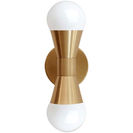 Dainolite Fortuna 2 Light 8" Tall Wall Sconce Aged Brass