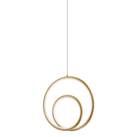 Dainolite Gabriel 12" Wide LED Pendant Aged Brass