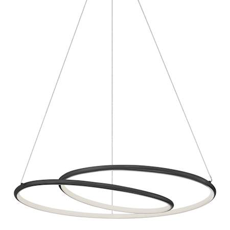 Dainolite Gabriel 24" Wide LED Ring Chandelier Matte Black