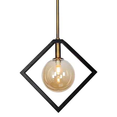 Dainolite Glasgow 12" Wide Pendant Matte Black / Vintage Bronze
