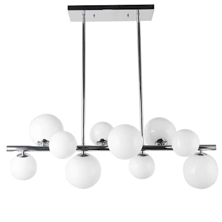 Dainolite Glasgow 10 Light 31" Wide Abstract Chandelier Polished Chrome / White