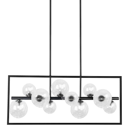 Dainolite Glasgow 10 Light 33" Wide Linear Pendant Matte Black