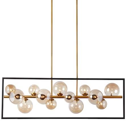 Dainolite 10 Light 43" Wide Globe Chandelier with Glass Shades Vintage Bronze