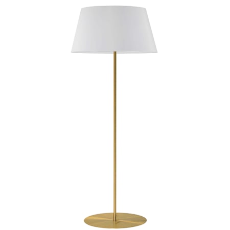 Dainolite Gretchen 63" Tall Accent Floor Lamp Aged Brass / White