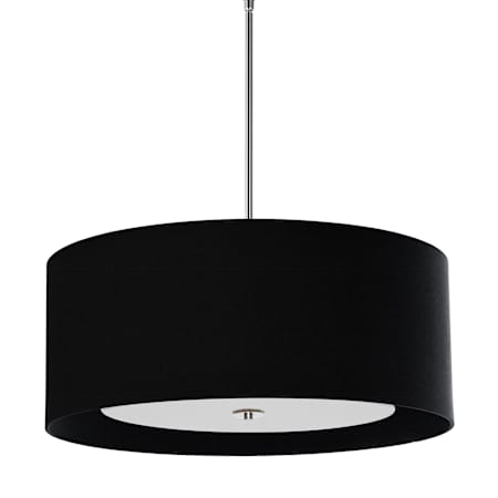 Dainolite Helena 4 Light 22" Wide Drum Chandelier Polished Chrome / Black
