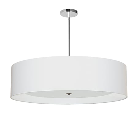 Dainolite Helena 4 Light 34" Wide Pendant Polished Chrome / White