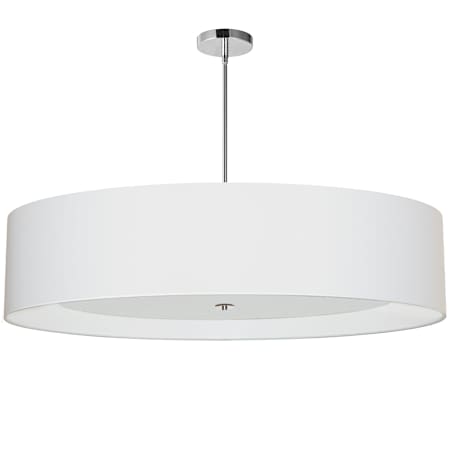 Dainolite Helena 6 Light 40" Wide Pendant Polished Chrome / White
