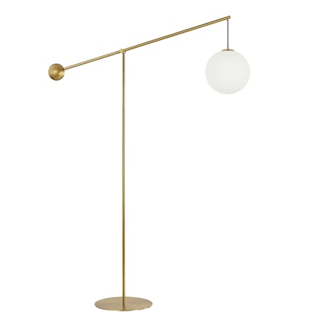Dainolite Holly 95" Tall Boom Arm Floor Lamp Aged Brass