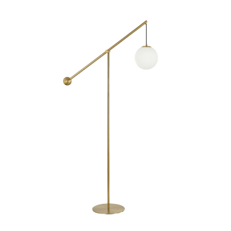 Dainolite Holly 67" Tall Boom Arm Floor Lamp Aged Brass