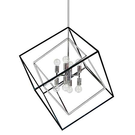 Dainolite Kappa 8 Light 27" Wide Chandelier Polished Chrome
