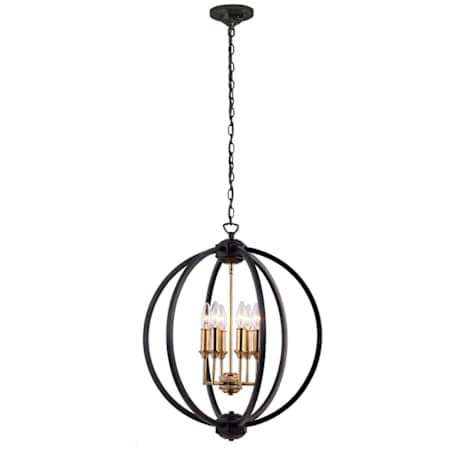 Dainolite Karland 6 Light 20" Wide Single Tier Globe Chandelier Matte Black