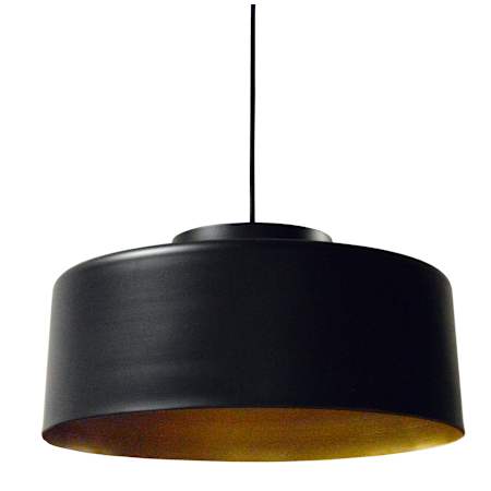 Dainolite Kup Single Light 20" Wide Pendant Black / Gold
