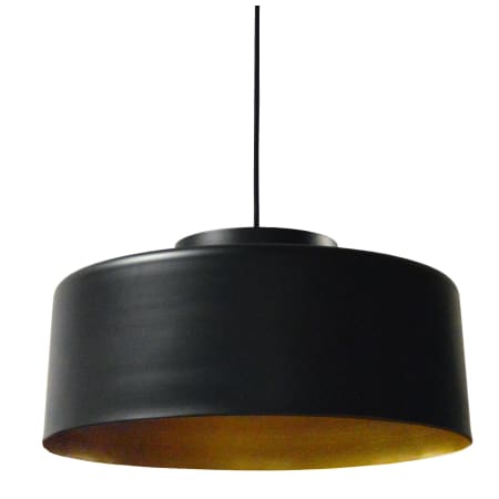 Dainolite Kup Single Light 20" Wide Pendant Black / Gold