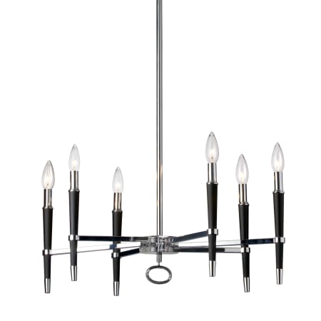 Dainolite Langford 6 Light 32" Wide Drum Chandelier Polished Chrome