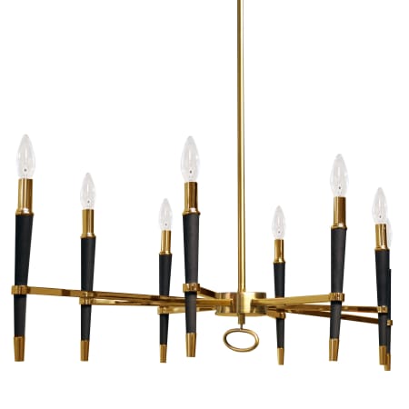 Dainolite Langford 8 Light 40" Wide Drum Chandelier with Fabric Drum Shade Vintage Bronze