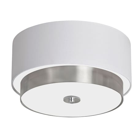 Dainolite Larkin 3 Light 14" Wide Flush Mount Ceiling Fixture Satin Chrome