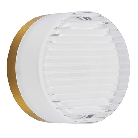 Dainolite Lucia 5" Tall LED Wall Sconce White / Aged Brass