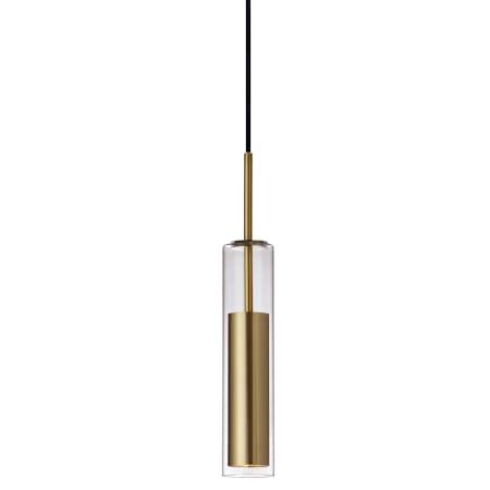 Dainolite Luna 3" Wide LED Mini Pendant Aged Brass