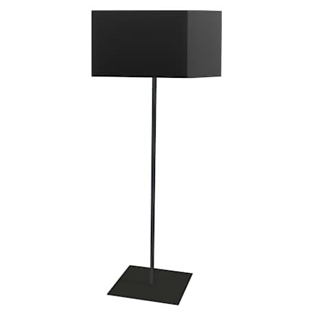 Dainolite Maine Single Light 61" Tall Buffet Floor Lamp with Rectangular Fabric Shade Black