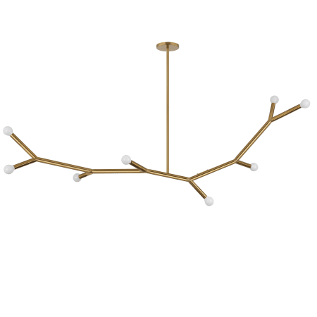 Dainolite Morgan 8 Light 60" Wide Abstract Chandelier Aged Brass