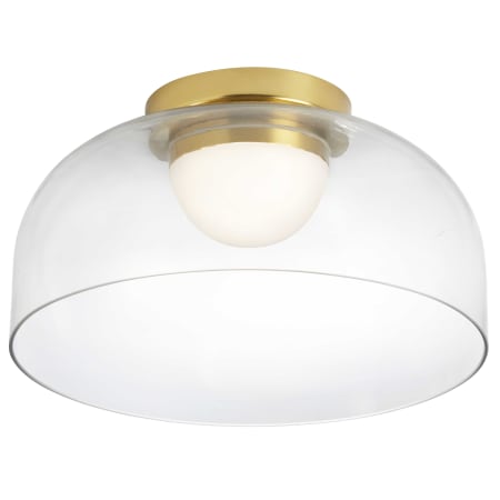 Dainolite Nadine 12" Wide Flush Mount Ceiling Fixture Aged Brass