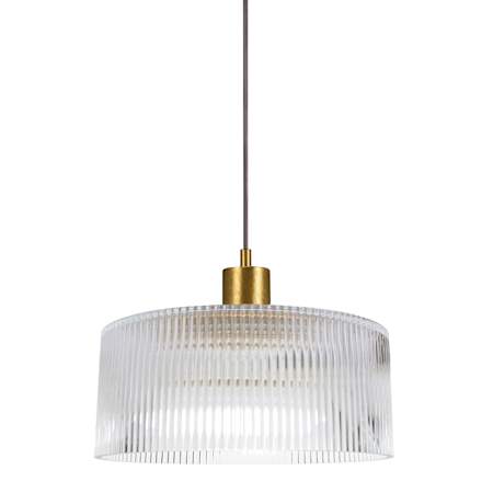 Dainolite Nadine 12" Wide Pendant Aged Brass / Clear