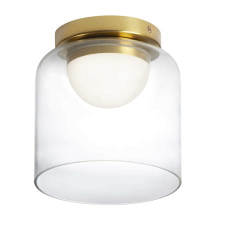 Dainolite Nadine 7" Wide Flush Mount Ceiling Fixture Aged Brass
