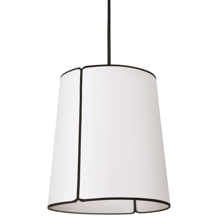 Dainolite Notched Drum 3 Light 18" Wide Pendant Black / White