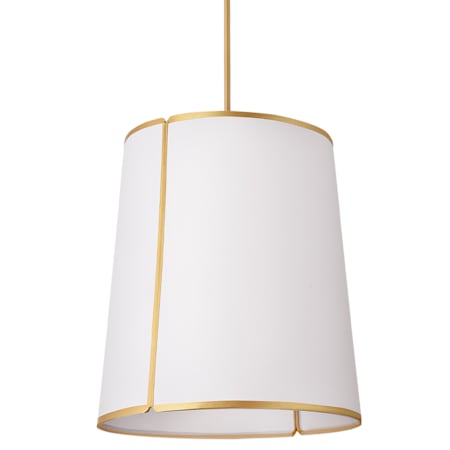 Dainolite Notched Drum 3 Light 18" Wide Pendant Gold / White