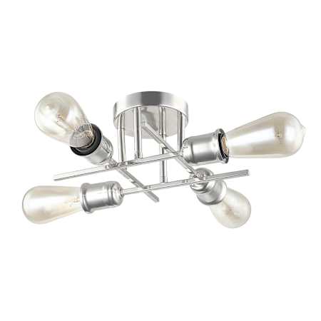 Dainolite Nebraska 4 Light 18" Wide Semi-Flush Ceiling Fixture Burnished Chrome