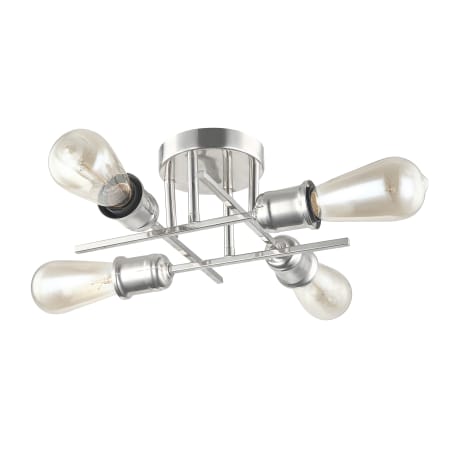 Dainolite Nebraska 4 Light 18" Wide Semi-Flush Ceiling Fixture Burnished Chrome