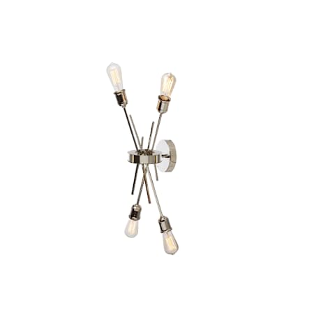 Dainolite Nebraska 4 Light 19" Tall Wall Sconce Burnished Chrome