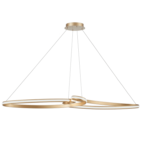 Dainolite Nola 60" Wide Abstract Linear Pendant Aged Brass