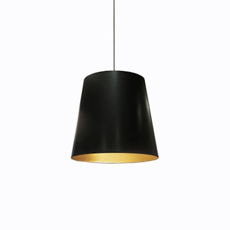 Dainolite Oversized Drum 20" Wide Pendant Black / Gold