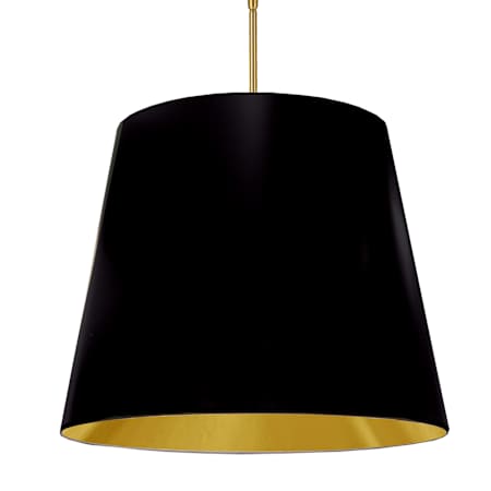 Dainolite Oversized Drum 26" Wide Pendant Black / Gold