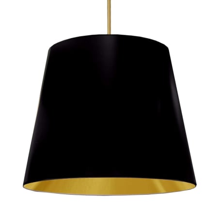 Dainolite Oversized Drum 26" Wide Pendant Black / Gold
