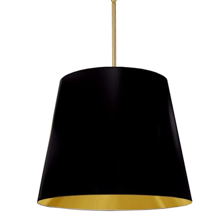 Dainolite Oversized Drum 20" Wide Pendant Black / Gold