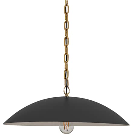 Dainolite Ofelia 20" Wide Pendant Matte Black / Aged Brass