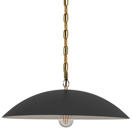 Dainolite Ofelia 20" Wide Pendant Matte Black / Aged Brass