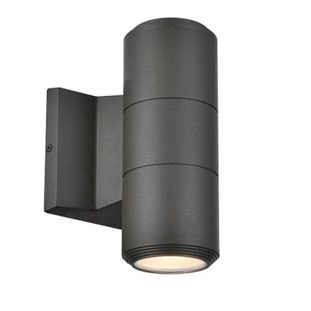 Dainolite Oslo 2 Light 11" Tall Outdoor Wall Sconce Matte Black