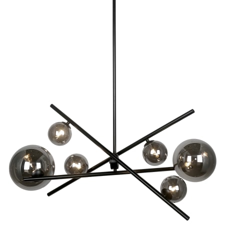 Dainolite Pamela 6 Light 27" Wide Chandelier Matte Black