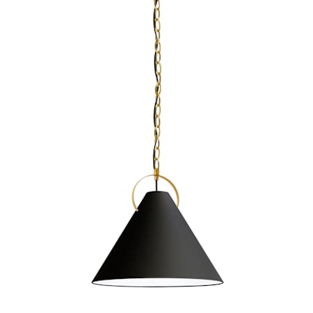 Dainolite Princeton 16" Wide Pendant Aged Brass / Black