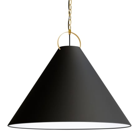 Dainolite Princeton 32" Wide Pendant Aged Brass / Black