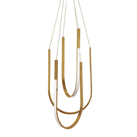 Dainolite Pacari 16" Wide LED Abstract Multi Light Pendant Aged Brass / White