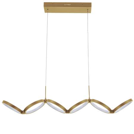 Dainolite Philo 40" Wide LED Suspension Linear Pendant Aged Brass